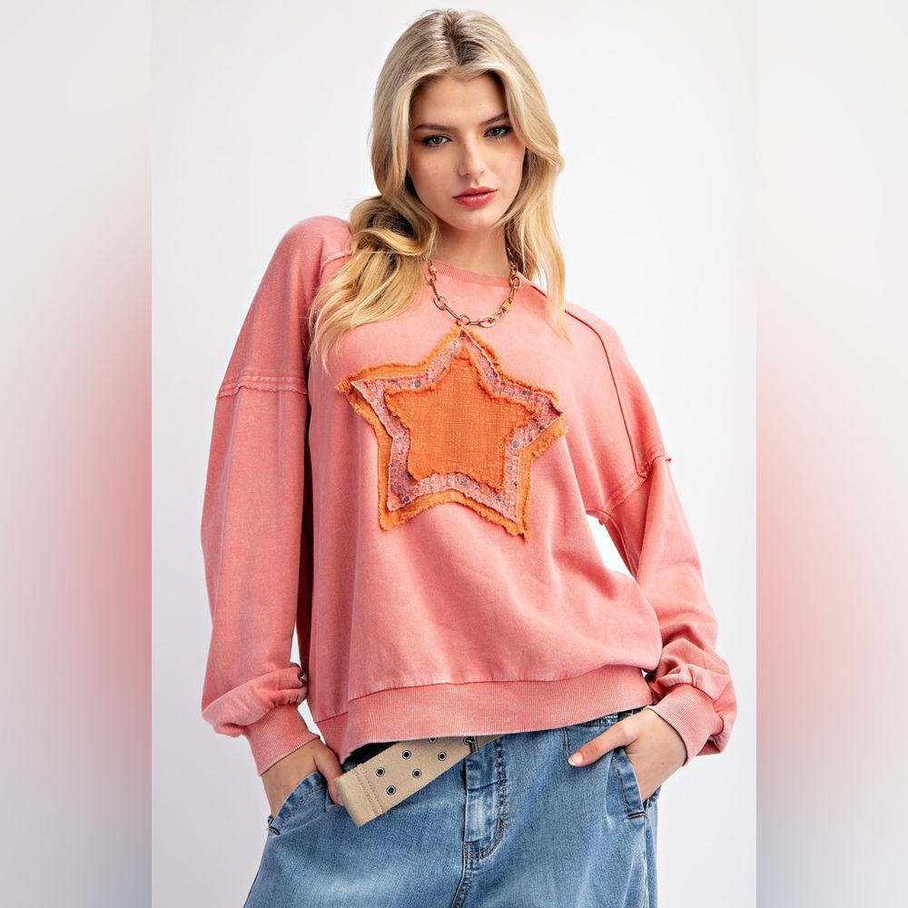Easel Pink Star Sweatshirt